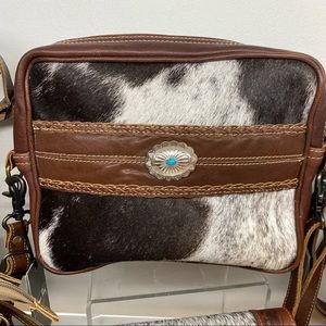 MYRA BAG 283827 Silvi Leather & Hairon Bag NWT